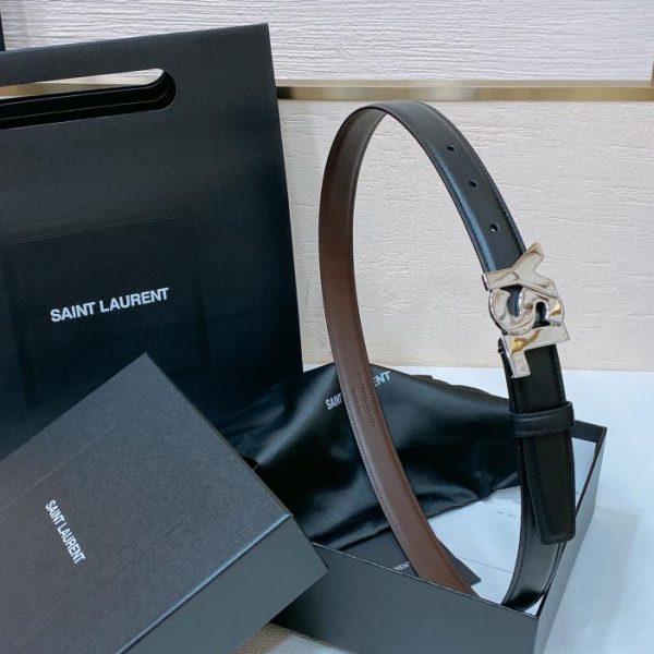 réplica,joyas,joyería,1:1,replica,fake,lujo,barato Cinturón liso YSL 2.0cm