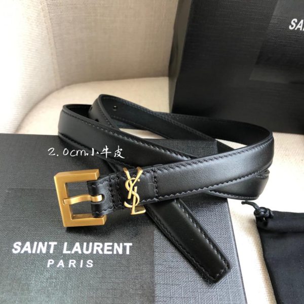 réplica,joyas,joyería,1:1,replica,fake,lujo,barato Cinturón liso YSL 3.0cm