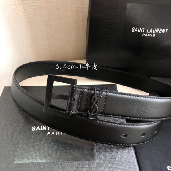 réplica,joyas,joyería,1:1,replica,fake,lujo,barato Cinturón liso YSL 3.0cm