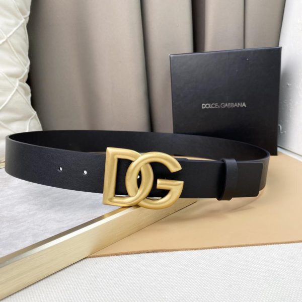 réplica,joyas,joyería,1:1,replica,fake,lujo,barato Cinturón clásico con hebilla de letra D&G, ancho 3,8 cm