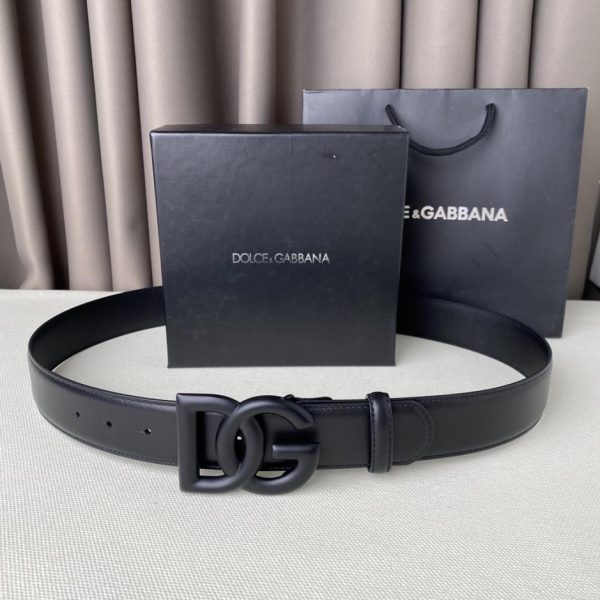 réplica,joyas,joyería,1:1,replica,fake,lujo,barato Cinturón clásico con hebilla de letra D&G, ancho 3,8 cm