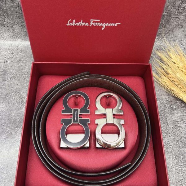 réplica,joyas,joyería,1:1,replica,fake,lujo,barato Cinturón serie Ferragamo con doble hebilla
