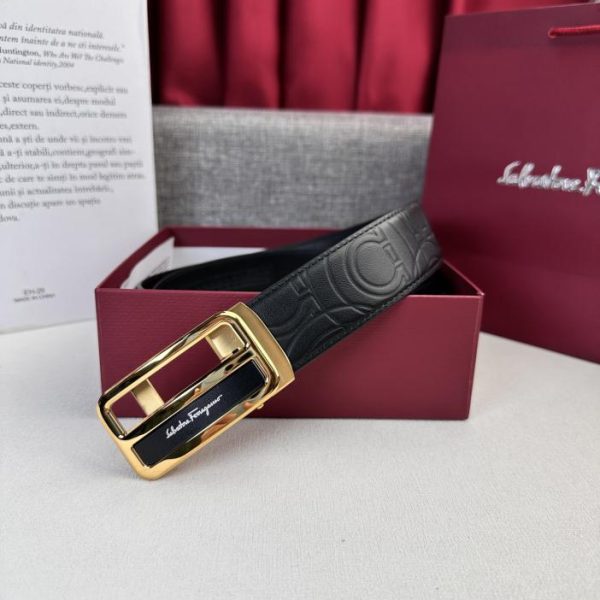 réplica,joyas,joyería,1:1,replica,fake,lujo,barato Cinturón de hombre Ferragamo 3,5 cm.