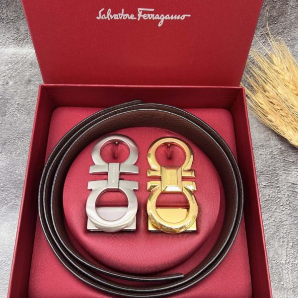 réplica,joyas,joyería,1:1,replica,fake,lujo,barato Cinturón de hombre Ferragamo 3,5 cm.