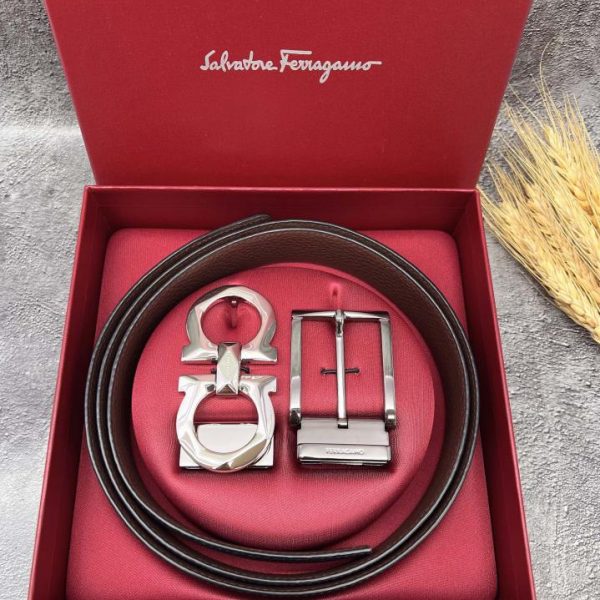 réplica,joyas,joyería,1:1,replica,fake,lujo,barato Cinturón serie Ferragamo con doble hebilla