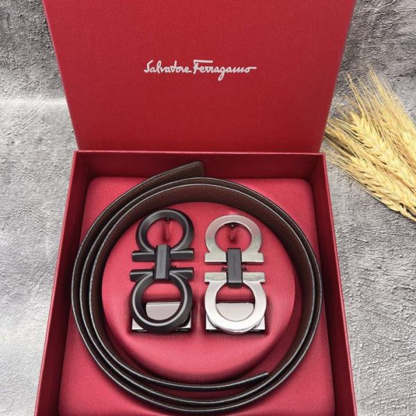 réplica,joyas,joyería,1:1,replica,fake,lujo,barato Cinturón serie Ferragamo con doble hebilla