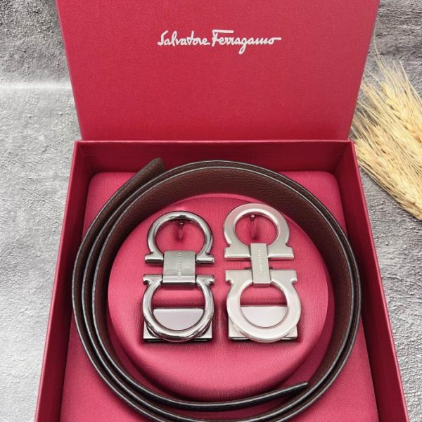 réplica,joyas,joyería,1:1,replica,fake,lujo,barato Cinturón serie Ferragamo con doble hebilla