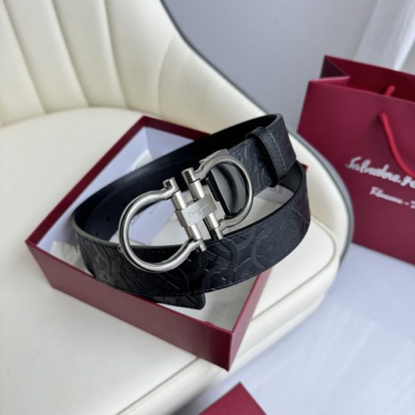 réplica,joyas,joyería,1:1,replica,fake,lujo,barato Cinturón de hombre Ferragamo 3,5cm.