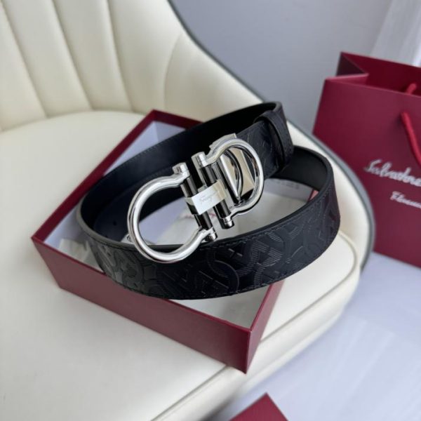 réplica,joyas,joyería,1:1,replica,fake,lujo,barato Cinturón de hombre Ferragamo 3,5cm.