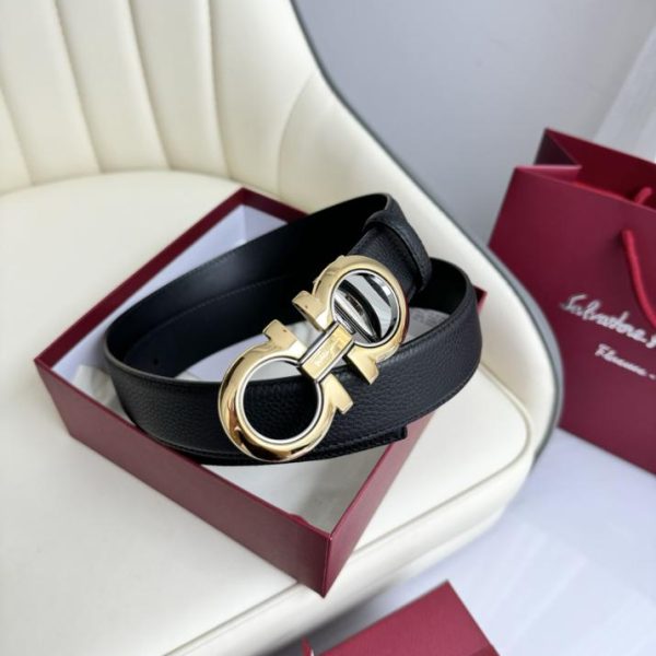 réplica,joyas,joyería,1:1,replica,fake,lujo,barato Cinturón de hombre Ferragamo 3,5cm.