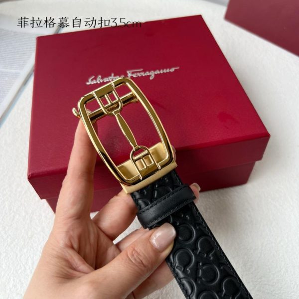 réplica,joyas,joyería,1:1,replica,fake,lujo,barato Cinturón de hombre Ferragamo 3,5 cm.