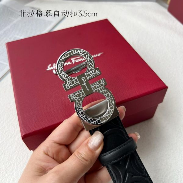 réplica,joyas,joyería,1:1,replica,fake,lujo,barato Cinturón de hombre Ferragamo 3,5 cm.