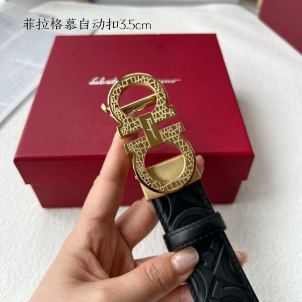 réplica,joyas,joyería,1:1,replica,fake,lujo,barato Cinturón de hombre Ferragamo 3,5 cm.