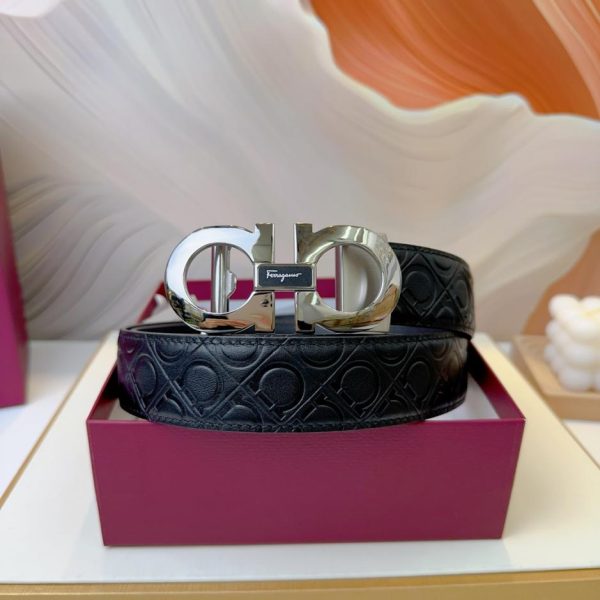 réplica,joyas,joyería,1:1,replica,fake,lujo,barato Cinturón de hombre Ferragamo 3,5 cm.
