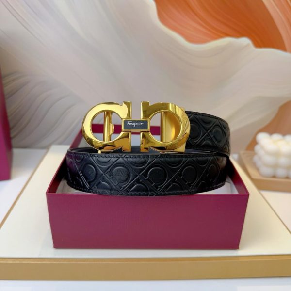 réplica,joyas,joyería,1:1,replica,fake,lujo,barato Cinturón de hombre Ferragamo 3,5 cm.