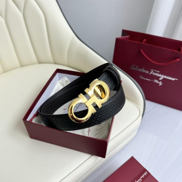 réplica,joyas,joyería,1:1,replica,fake,lujo,barato Original Ferragamo a doble cara ancho 3,5cm
