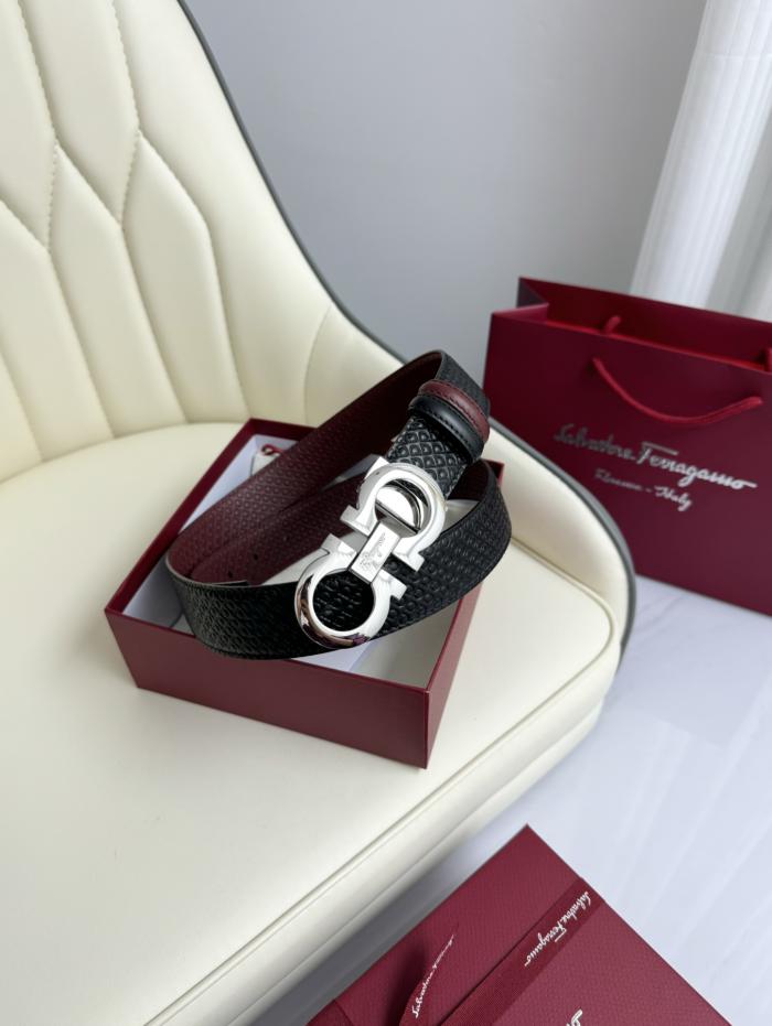 réplica,joyas,joyería,1:1,replica,fake,lujo,barato réplica,joyas,joyería,1:1,replica,fake,lujo,barato Original Ferragamo a doble cara ancho 3,5cm
