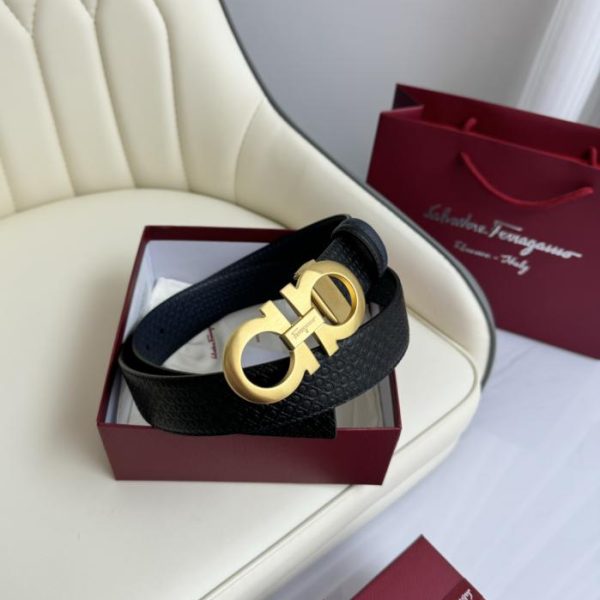 réplica,joyas,joyería,1:1,replica,fake,lujo,barato Original Ferragamo a doble cara ancho 3,5cm