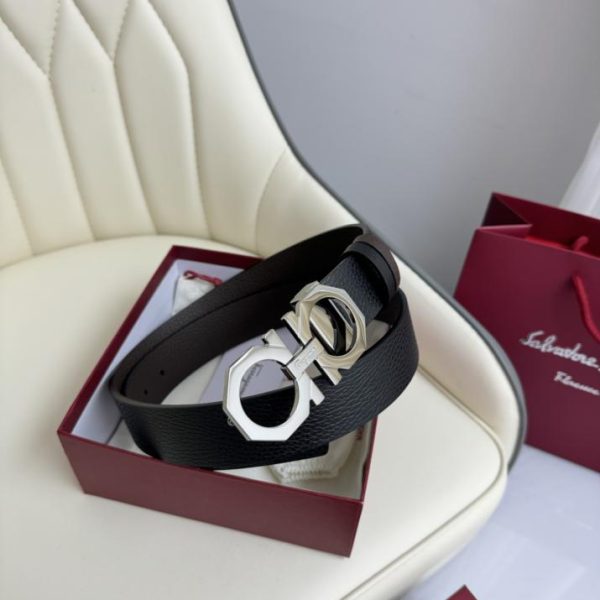 réplica,joyas,joyería,1:1,replica,fake,lujo,barato Original Ferragamo a doble cara ancho 3,5cm