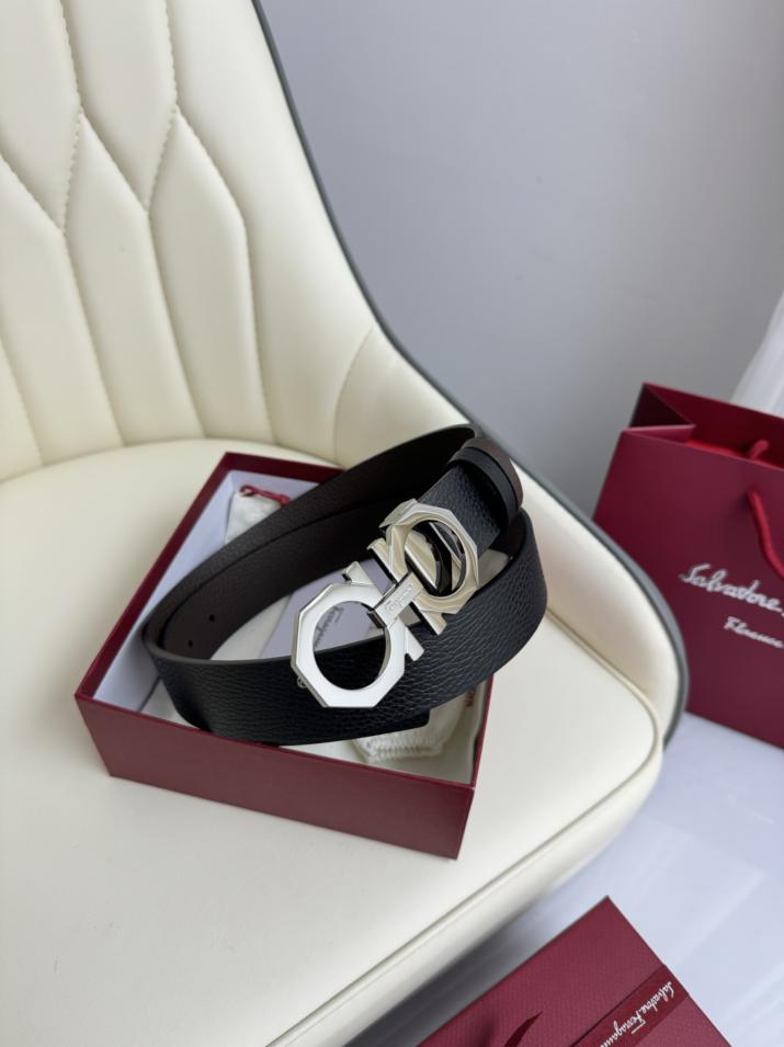 réplica,joyas,joyería,1:1,replica,fake,lujo,barato réplica,joyas,joyería,1:1,replica,fake,lujo,barato Original Ferragamo a doble cara ancho 3,5cm