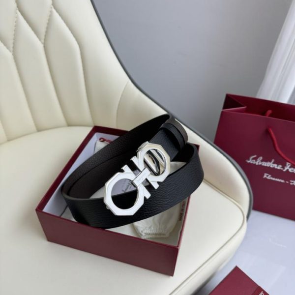 réplica,joyas,joyería,1:1,replica,fake,lujo,barato Original Ferragamo a doble cara ancho 3,5cm