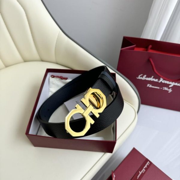 réplica,joyas,joyería,1:1,replica,fake,lujo,barato Original Ferragamo a doble cara ancho 3,5cm