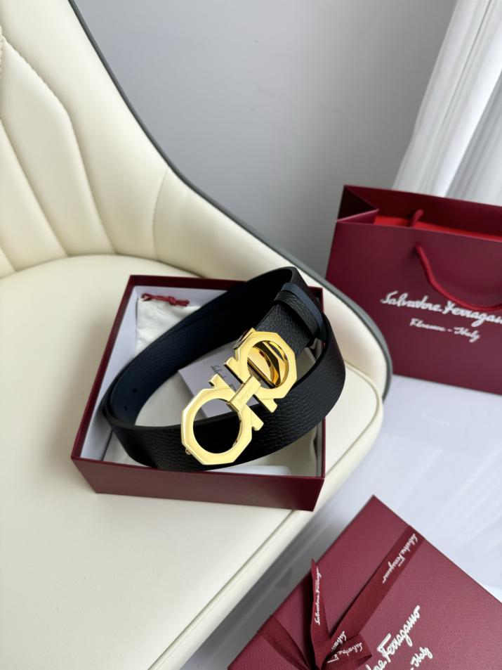 réplica,joyas,joyería,1:1,replica,fake,lujo,barato réplica,joyas,joyería,1:1,replica,fake,lujo,barato Original Ferragamo a doble cara ancho 3,5cm