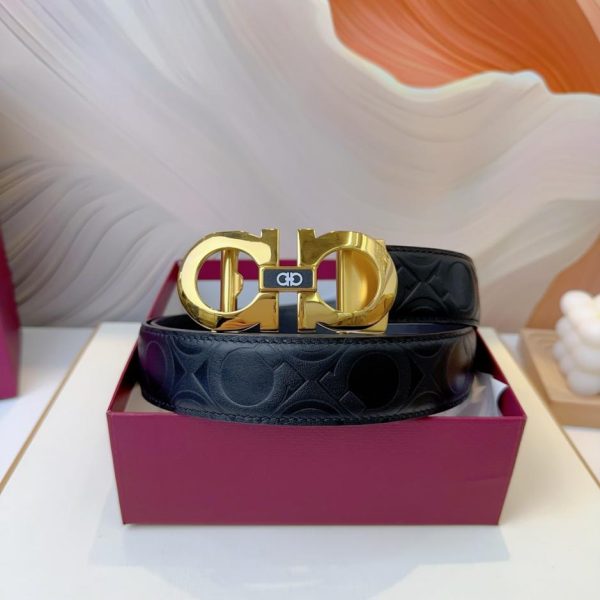 réplica,joyas,joyería,1:1,replica,fake,lujo,barato Cinturón de hombre Ferragamo 3,5 cm.