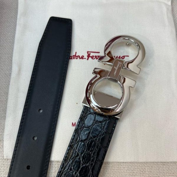 réplica,joyas,joyería,1:1,replica,fake,lujo,barato Cinturón Ferragamo NFC 3,5 cm para hombre