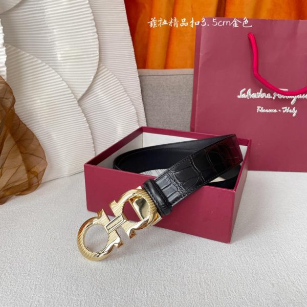 réplica,joyas,joyería,1:1,replica,fake,lujo,barato Ferragamo piel de vacuno importada de doble cara.