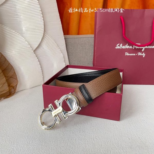 réplica,joyas,joyería,1:1,replica,fake,lujo,barato Ferragamo piel de vacuno importada de doble cara.