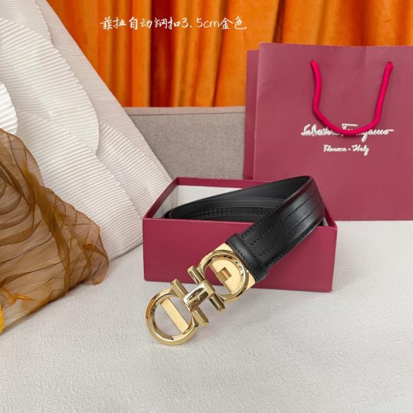 réplica,joyas,joyería,1:1,replica,fake,lujo,barato Ferragamo piel de becerro importada ancho-3,5 cm