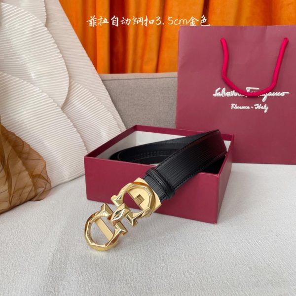 réplica,joyas,joyería,1:1,replica,fake,lujo,barato Ferragamo piel de becerro importada ancho-3,5 cm