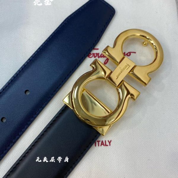 réplica,joyas,joyería,1:1,replica,fake,lujo,barato Ferragamo 3,5cm cuero original