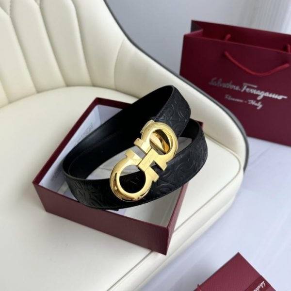 réplica,joyas,joyería,1:1,replica,fake,lujo,barato Ferragamo doble ancho 3,5cm