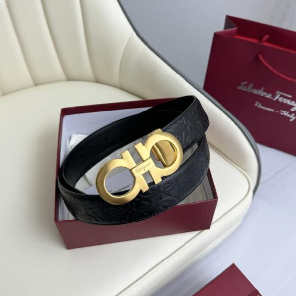 réplica,joyas,joyería,1:1,replica,fake,lujo,barato Ferragamo doble ancho 3,5cm