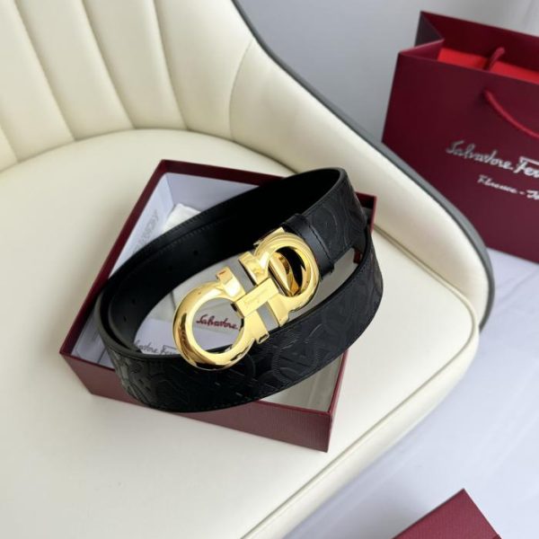 réplica,joyas,joyería,1:1,replica,fake,lujo,barato Ferragamo doble ancho 3,5cm