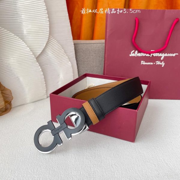 réplica,joyas,joyería,1:1,replica,fake,lujo,barato Ferragamo piel de vacuno importada de doble cara.