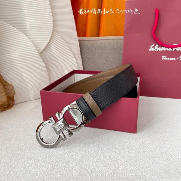 réplica,joyas,joyería,1:1,replica,fake,lujo,barato Ferragamo piel de vacuno importada de doble cara.