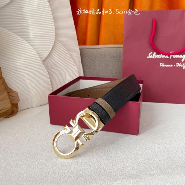 réplica,joyas,joyería,1:1,replica,fake,lujo,barato Ferragamo piel de vacuno importada de doble cara.