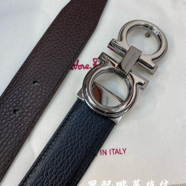 réplica,joyas,joyería,1:1,replica,fake,lujo,barato Cinturón de hombre Ferragamo 3,5 cm.