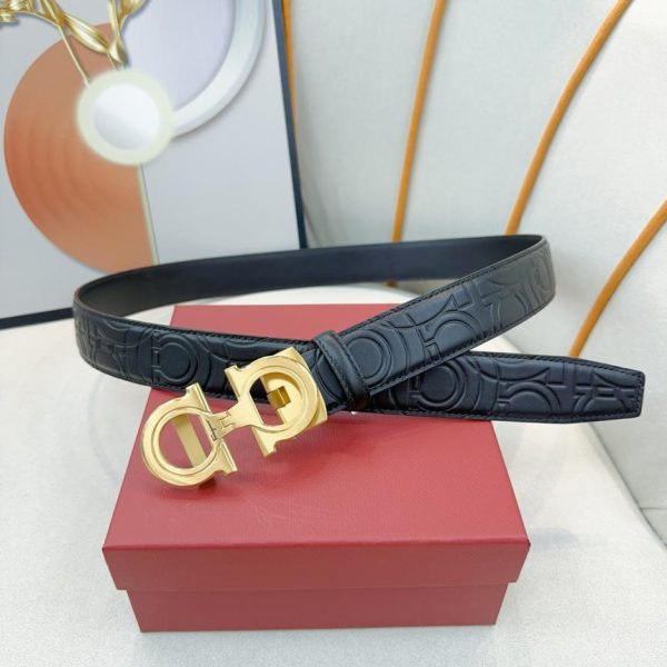 réplica,joyas,joyería,1:1,replica,fake,lujo,barato Ancho de piel de becerro Ferragamo-3,5 cm.