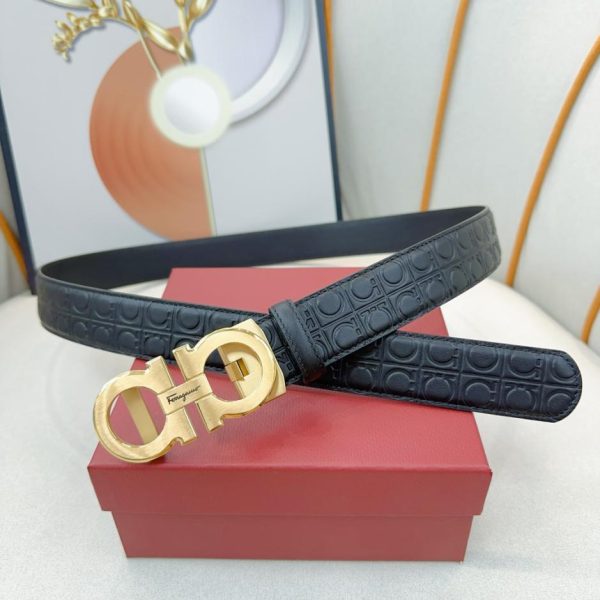 réplica,joyas,joyería,1:1,replica,fake,lujo,barato Ancho de piel de becerro Ferragamo-3,5 cm.