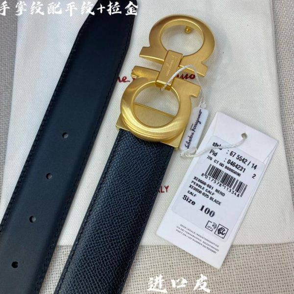 réplica,joyas,joyería,1:1,replica,fake,lujo,barato Ferragamo 3,5cm cuero original
