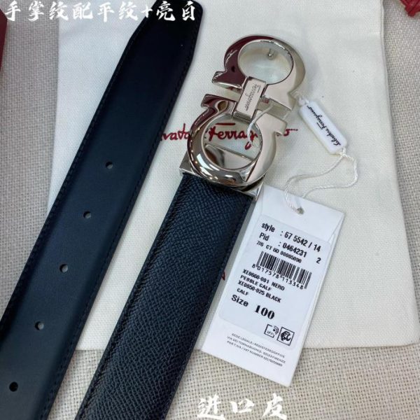 réplica,joyas,joyería,1:1,replica,fake,lujo,barato Ferragamo 3,5cm cuero original