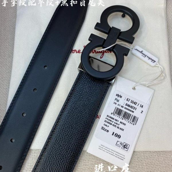 réplica,joyas,joyería,1:1,replica,fake,lujo,barato Ferragamo 3,5cm cuero original