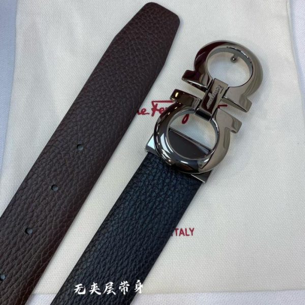réplica,joyas,joyería,1:1,replica,fake,lujo,barato Ferragamo 3,5cm cuero original