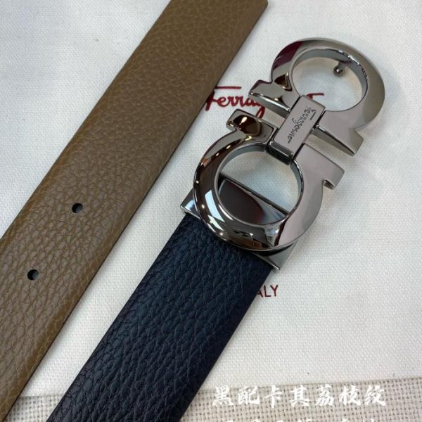 réplica,joyas,joyería,1:1,replica,fake,lujo,barato Cinturón Ferragamo NFC 3,5 cm para hombre