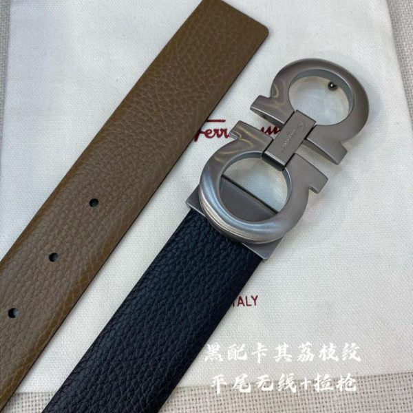réplica,joyas,joyería,1:1,replica,fake,lujo,barato Cinturón Ferragamo NFC 3,5 cm para hombre