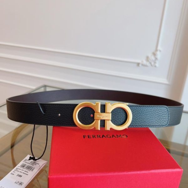 réplica,joyas,joyería,1:1,replica,fake,lujo,barato Cinturón de hombre Ferragamo 3,5 cm.